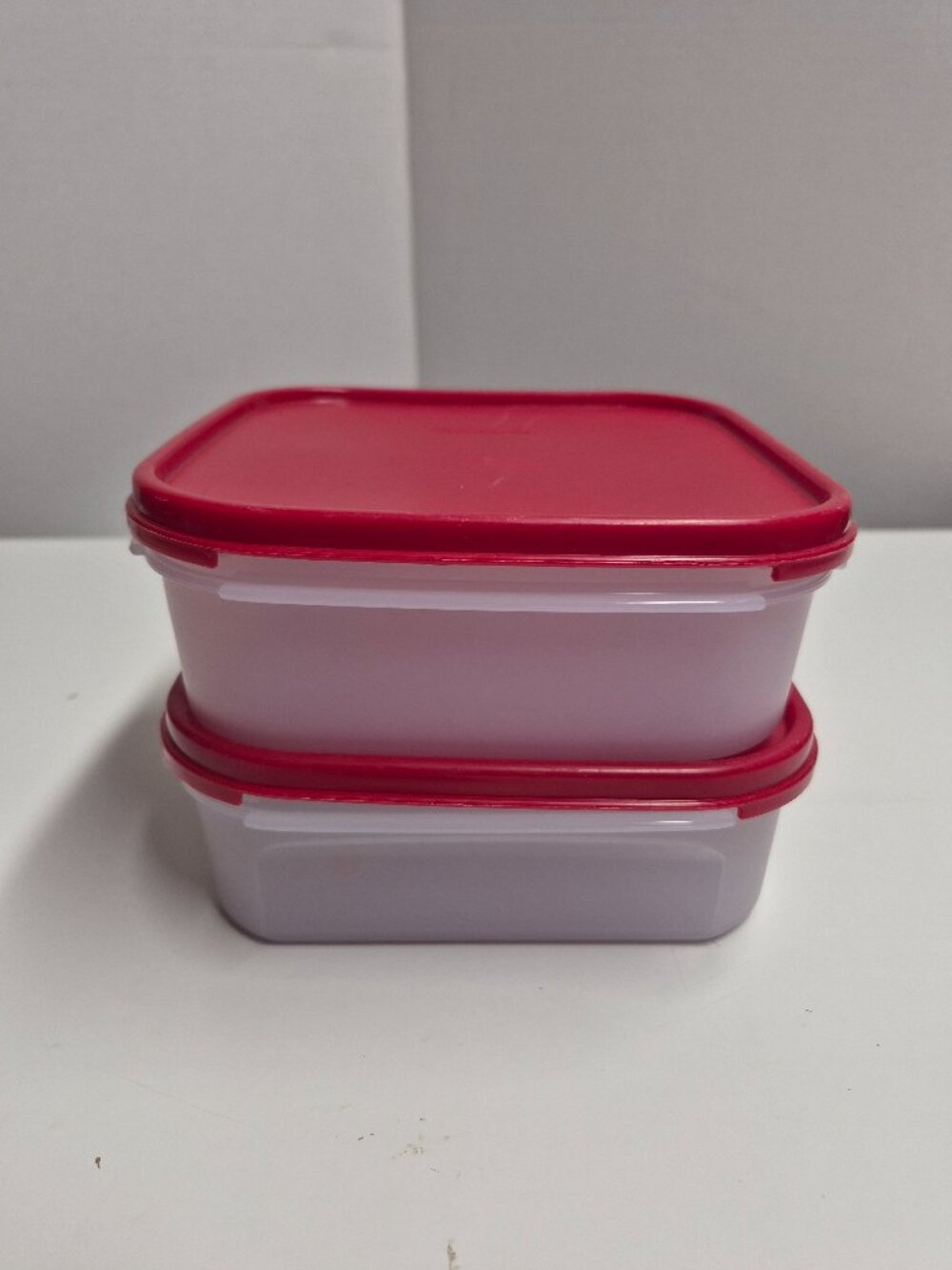 Tupperware 5 Cup 1.2L Red Lid Containers Set of 2 #T5
